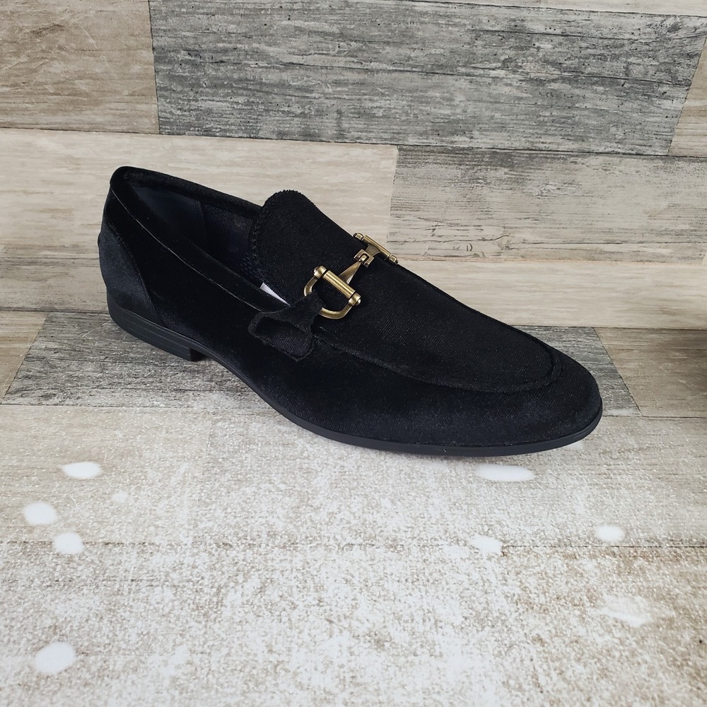 Steve Madden Delrayy‎ Mens Loafers Sz 8 Velvet Slip On Low Top Shoes Horsebit